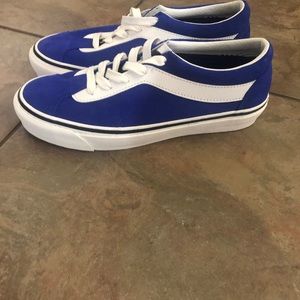 Blue crushed velvet Vans